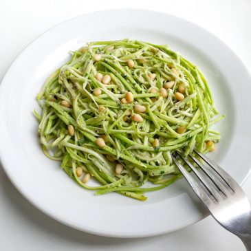 Raw-спагетти с соусом песто | Raw-spaghetti with pesto sauce