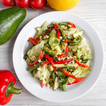 Raw- салат из маша и авокадо | Raw-salad with moong dal and avocado