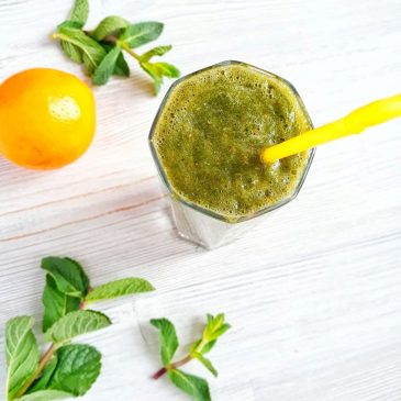 Мятный смузи с грушей | Mint smoothie with pear