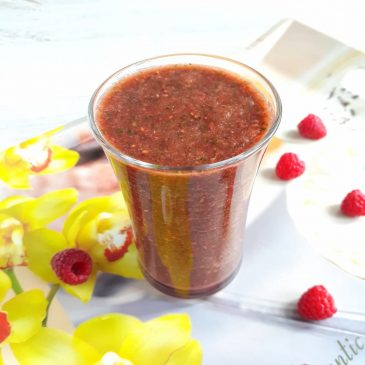 Raw-смузи с малиной и кале | Raw smoothie with raspberries and kale