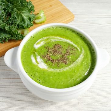 raw-суп с кейлом и имбирным кремом | raw soup with kale and ginger cream
