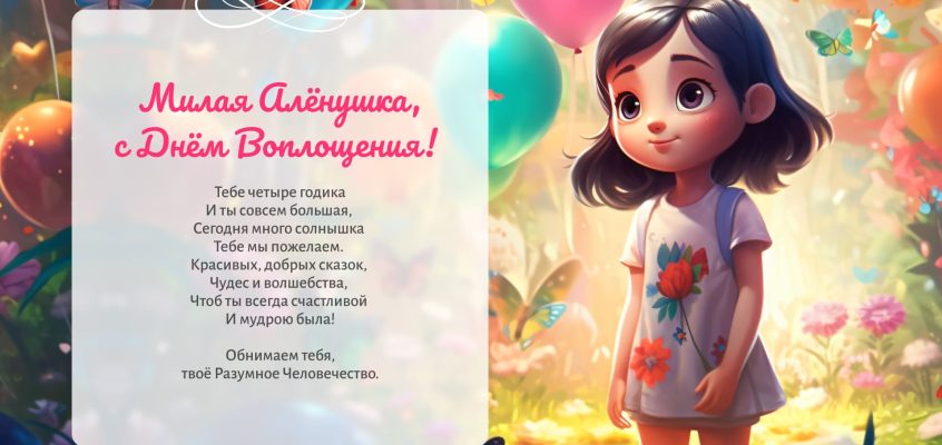Разумное Человечество поздравляет Алёну, участницу проекта Реконструкция, с Днём Рождения!