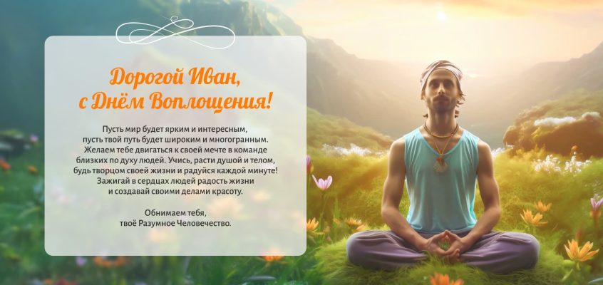 Разумное Человечество поздравляет Ивана, участника проекта Реконструкция, с Днём Рождения!