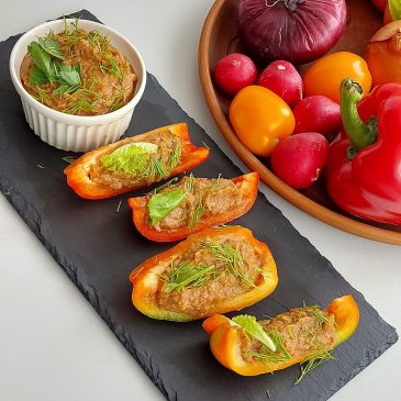 Vegan-паштет из фасоли и запеченных овощей