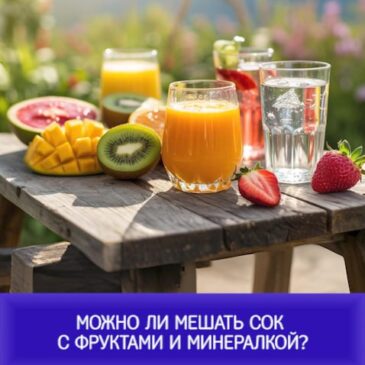 Можно ли мешать сок с фруктами и минералкой?