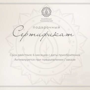 Подарочный сертификат от Разумных Технологий