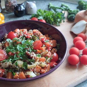 Кускус с запечёнными овощами