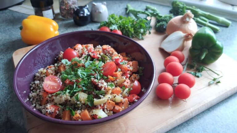 Кускус с запечёнными овощами